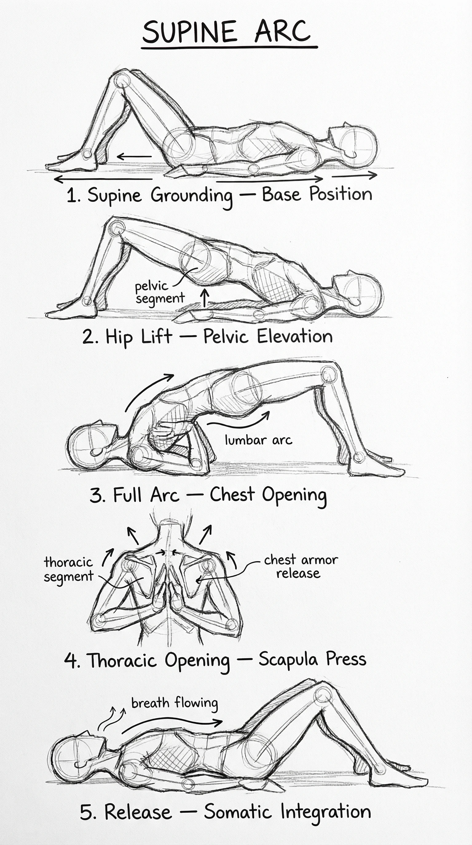 Lying Bow exercise posture