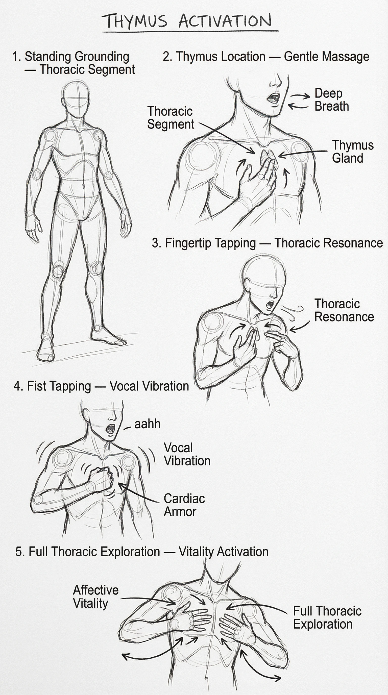 Thymus and Chest Activation exercise posture