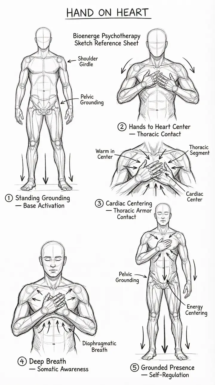 Step 1: hand on heart