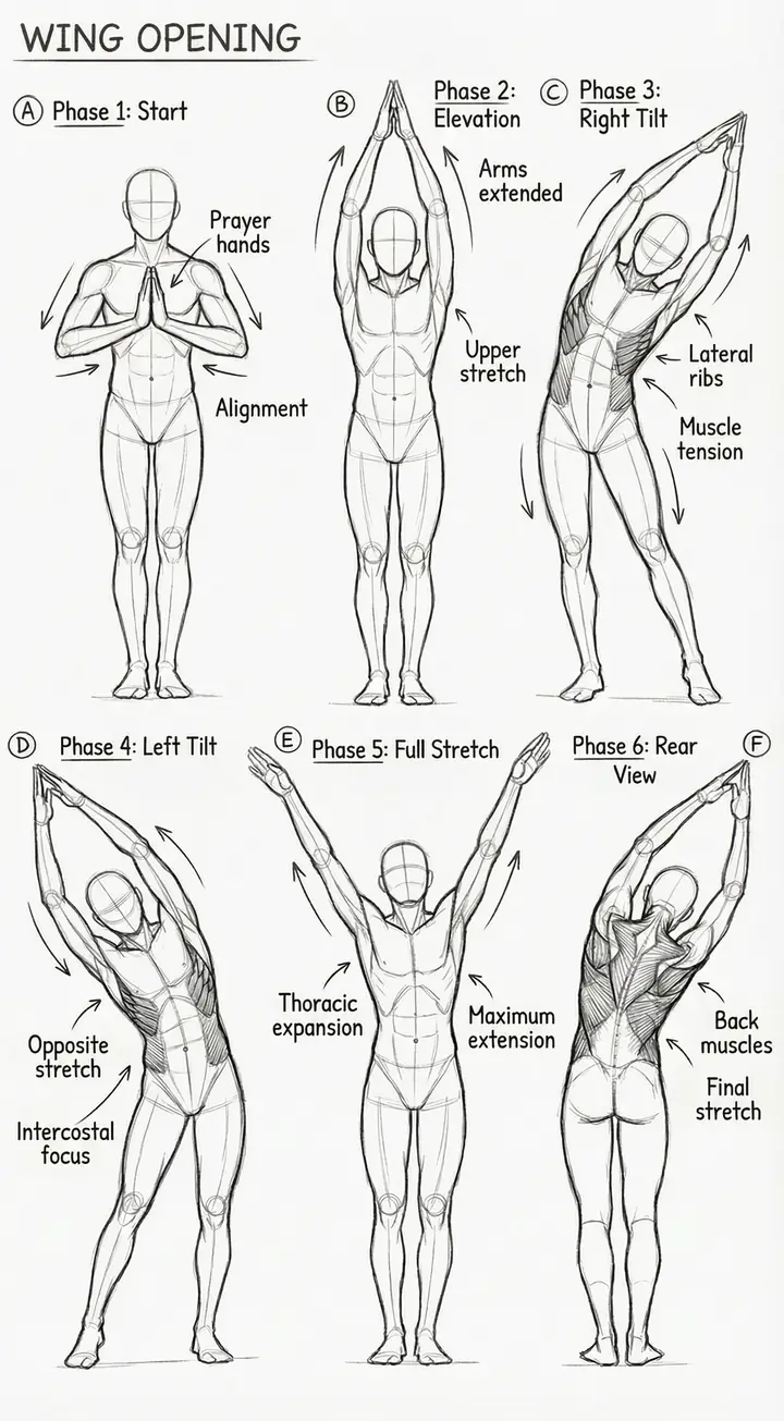 Step 3: wing opening movement