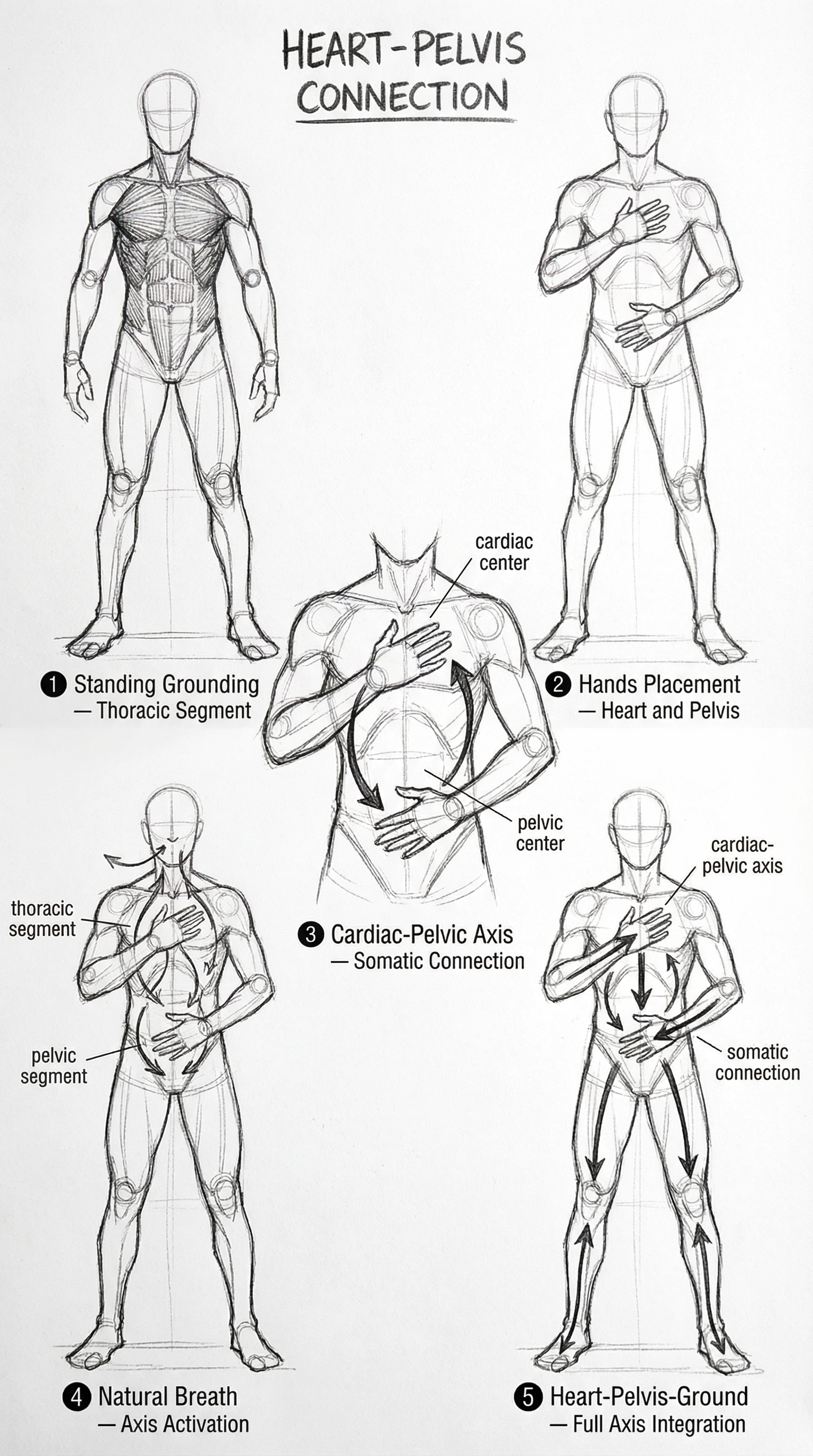 Heart-Pelvis Mobilization exercise posture