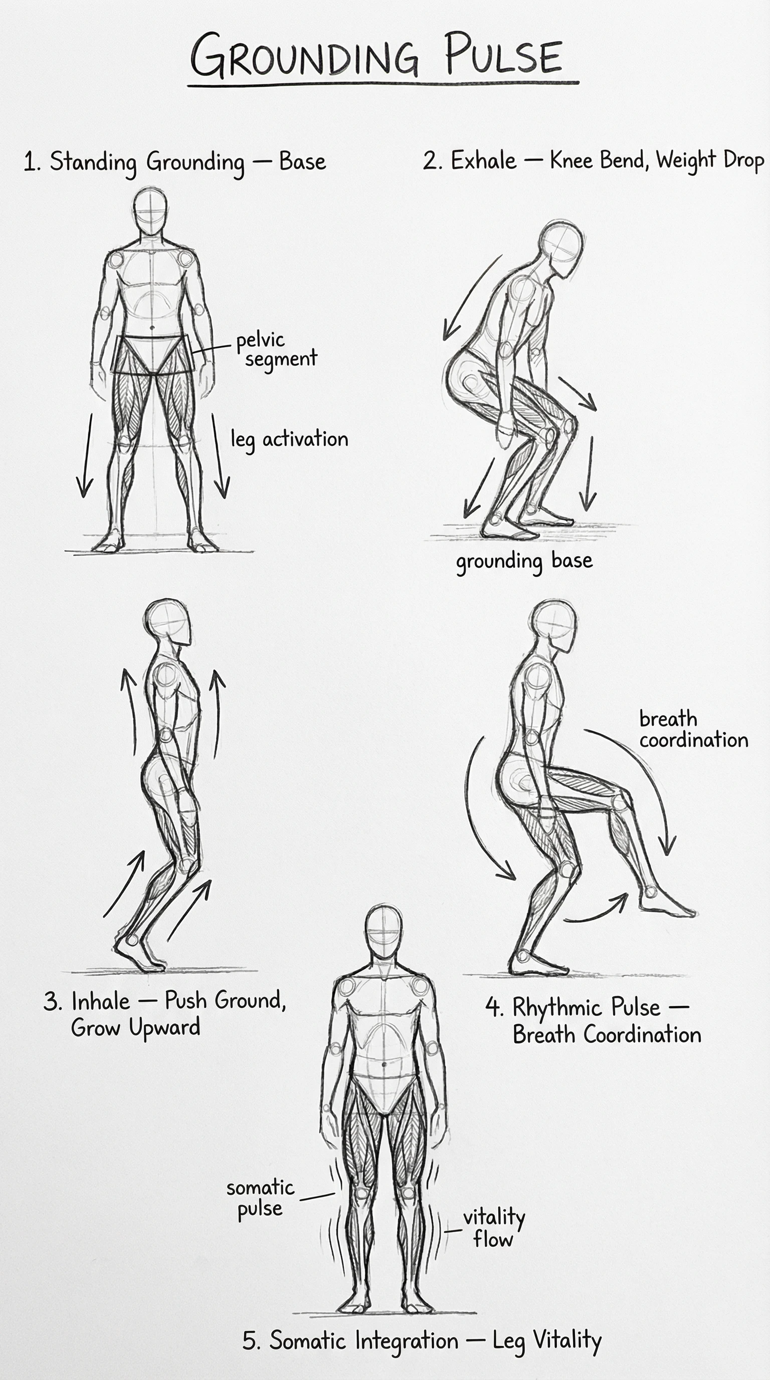 Pulsation in Standing Grounding exercise posture
