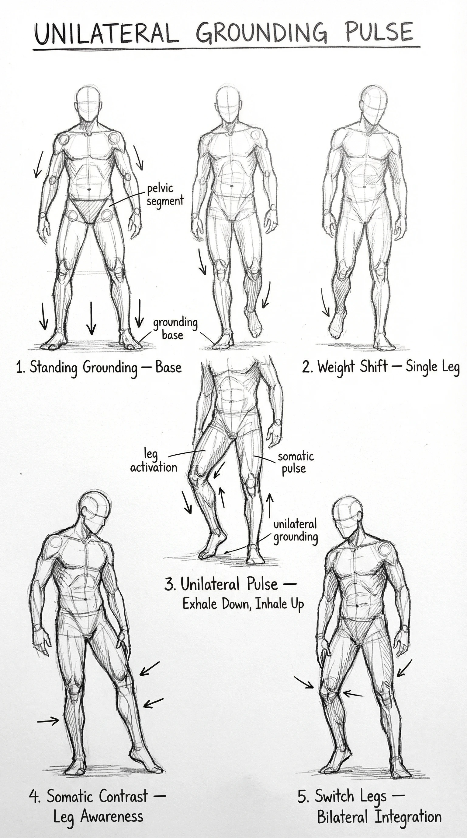 Unilateral Grounding Pulsation exercise posture